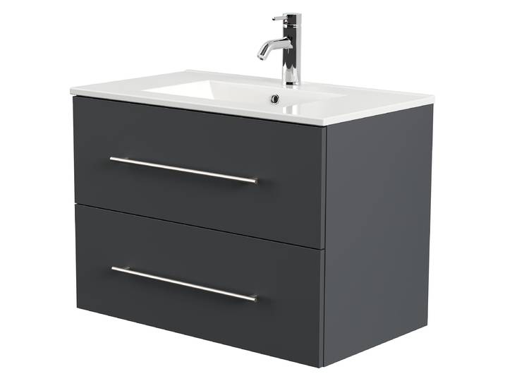 Meuble vasque Homeline 81cm Gris/Graphite