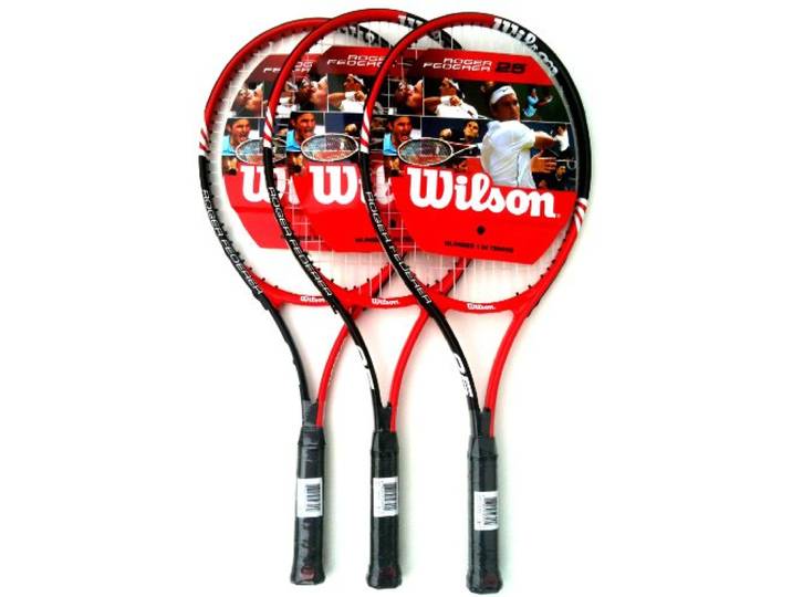 Wilson Roger Federer 25 BR x 3 Tennisschläger für Kinder