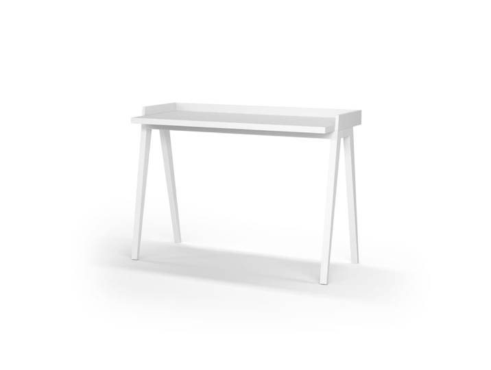 Bureau en mélaminé et hêtre blanc 81x111x50 cm