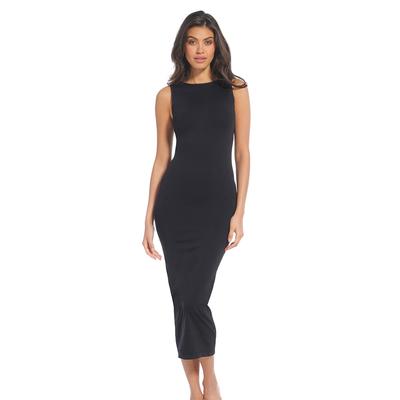 Unterkleid MAGIC BODYFASHION "Bodycon Dress", Damen, Gr. XL, N-Gr, ohne Ärmel, Mikrofaser, schwarz, Mikrofaser, Obermaterial: 92% Polyamid, 8% Elasthan, figurbetont lang, Rundhals, Kleider Unterkleid, nahtlos, Midi-Länge