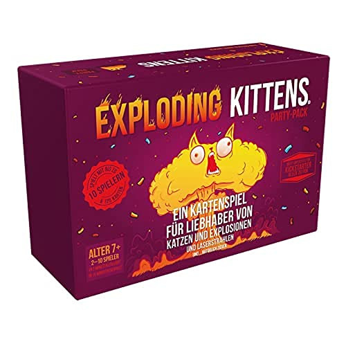 Exploding Kittens Partypack Basisspel en Uitbreiding Kaartspel voor 2-10 Spelers