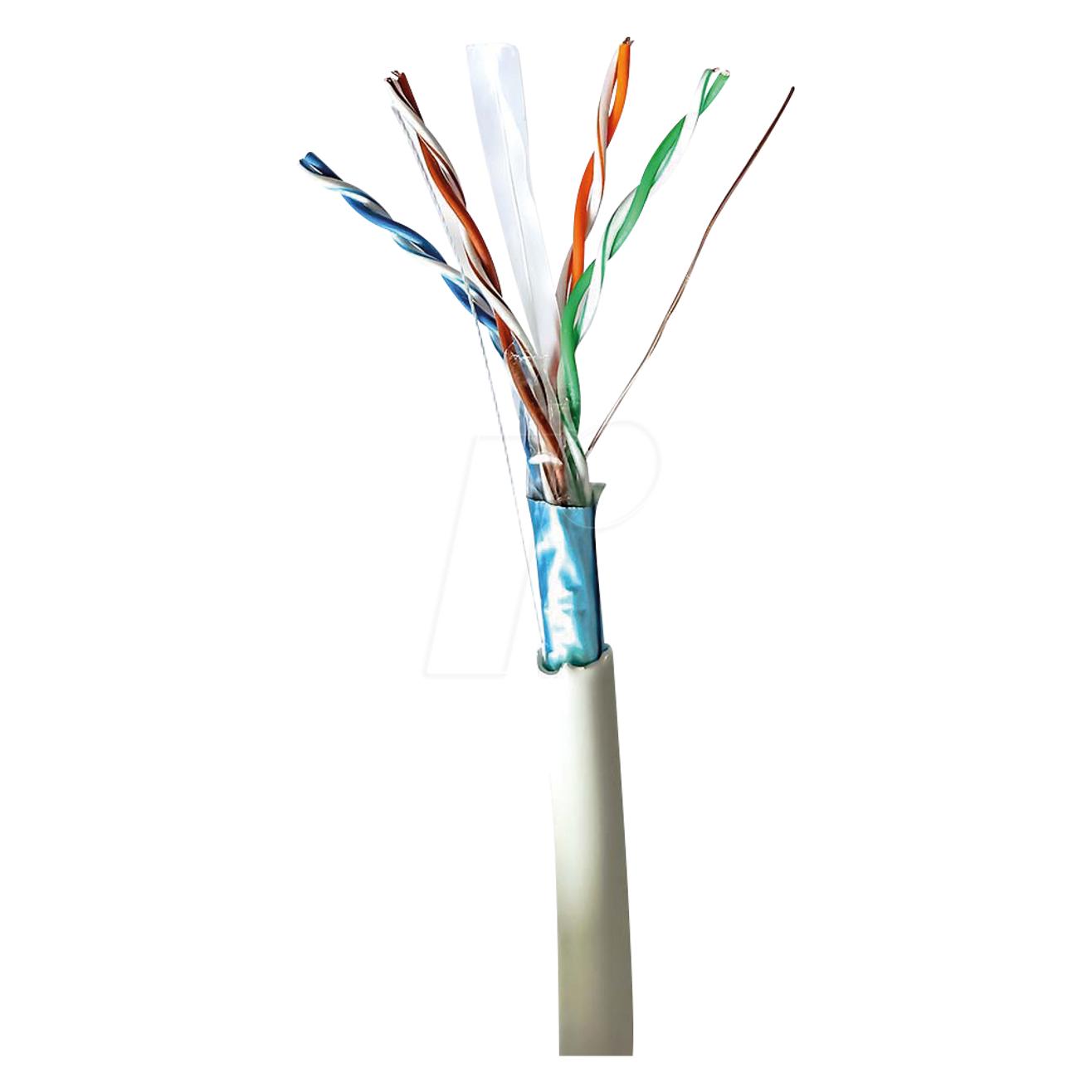 Nedis Netzwerk-Kabel Rollen | CAT6 | Litzenleitung | F/UTP | Reines Kupfer | 305.0 m | Innenbereich (F/UTP, CAT6, 305 m) (CCBG8526GY305)
