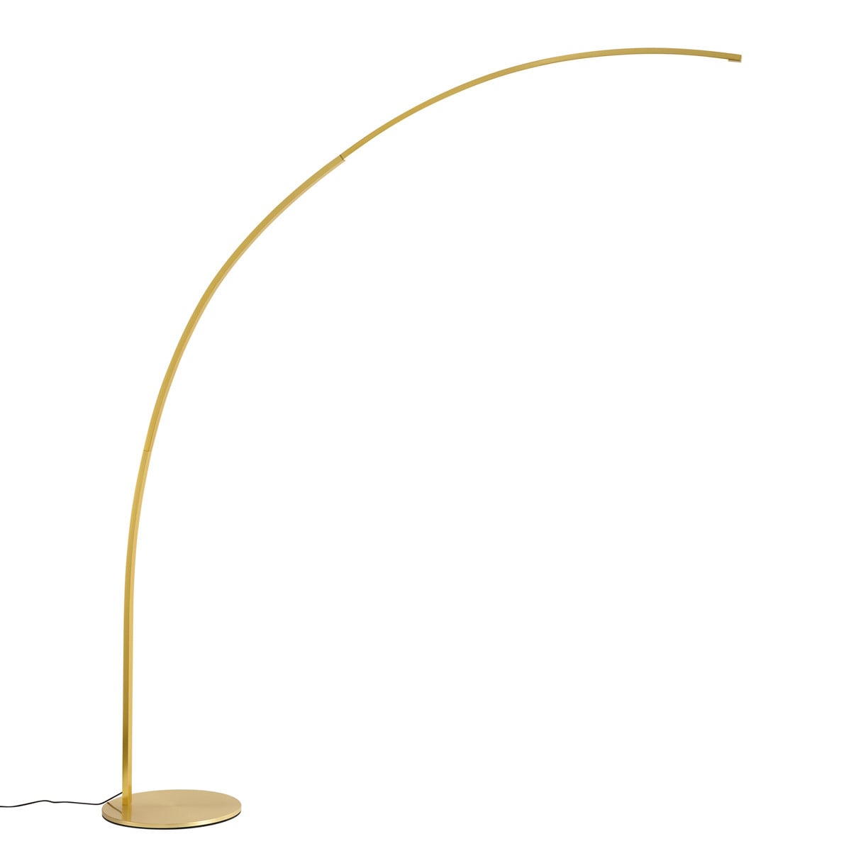 Qazqa Moderne Booglamp Messing met LED en Touch Dimmer