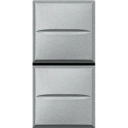 Bticino HC4036 Doppeltaster aluminium