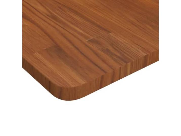 Quadratische Tischplatte 90 x 90 x 2,5 cm Massivholz Eiche Dunkelbraun Sorgfältig lackierte Oberfläche, gebrauchsfertig, rustikales Design, multifunktional für Couchtische, Konsolen, Regale
