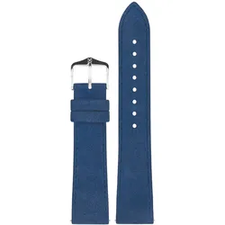 Hirsch 03433180-2-20 Leder-Armband für Uhren Osiris Nubuk M 20 mm Dunkelblau