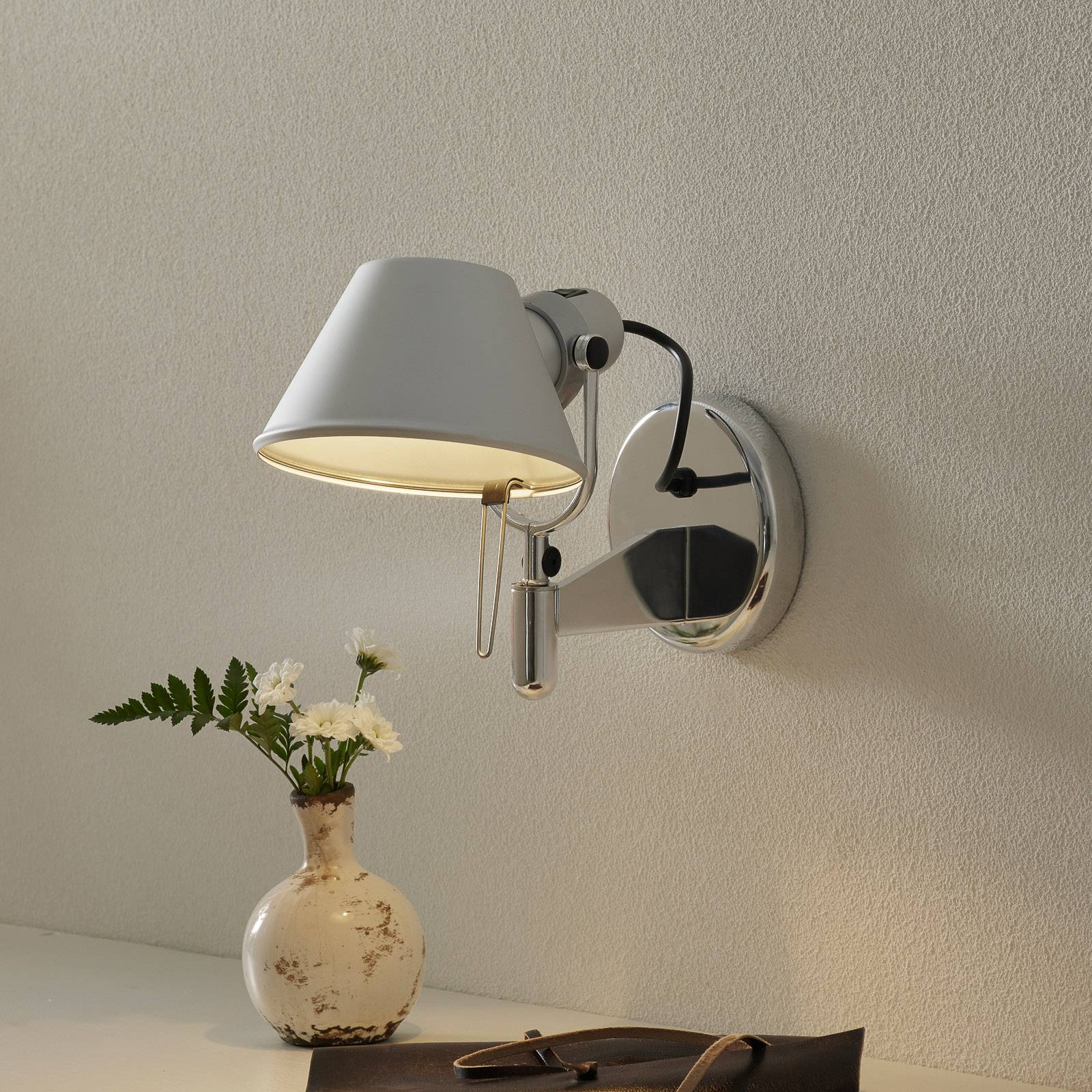 Artemide Applique mural design Tolomeo Faretto, gris, Couloir, Aluminium, Design, Applique