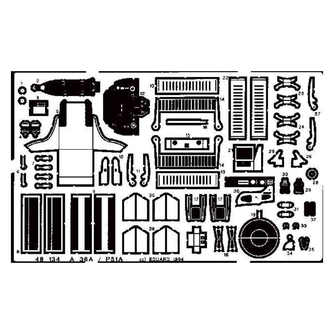 Eduard A-36 / P 51 für Accurate Miniatures Bausatz (48134)