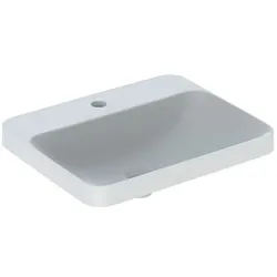 Geberit VariForm Einbauwaschtisch 500743012 55x45cm, mit Hahnloch, ohne Überlauf, rechteckig, weiß