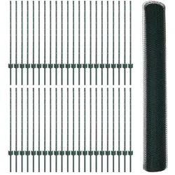 vidaXL, Gartenzaun, Heinsenhof (2,5 cm Breite Netz)