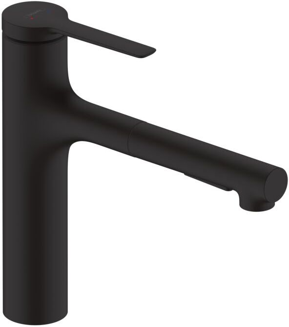 Hansgrohe Zesis M33 160 Küchenarmatur 74801670 Ausziehbrause, 2jet, mattschwarz