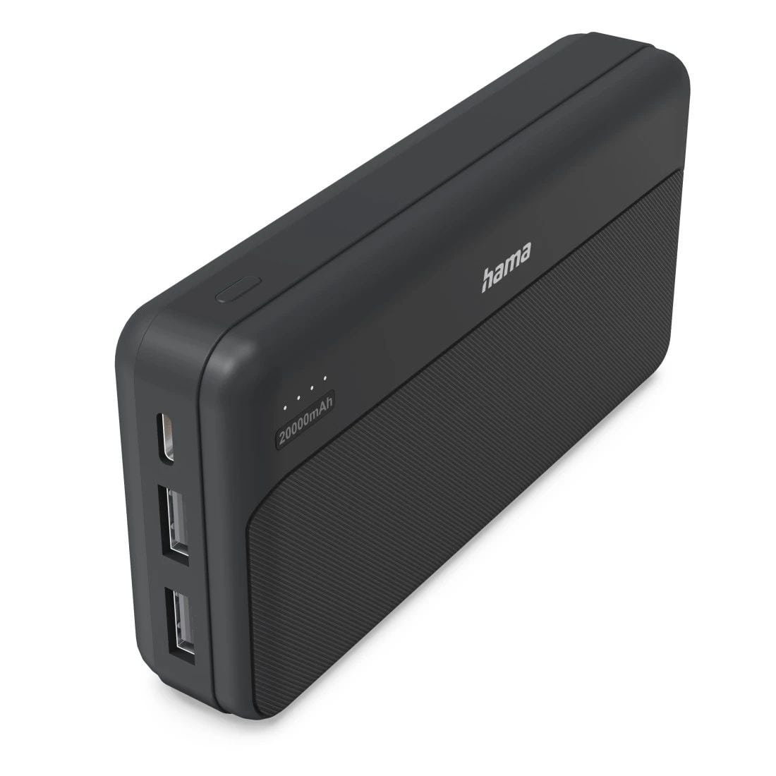 Hama 20000 mAh Powerbank USB Typ-C 201774 Pocket 20 (Anthrazit) 00201774