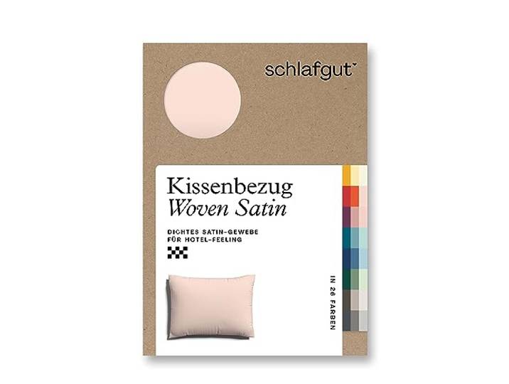 schlafgut Woven Satin Kissenbezug 70x90cm Red Light, Hotelqualität seidig