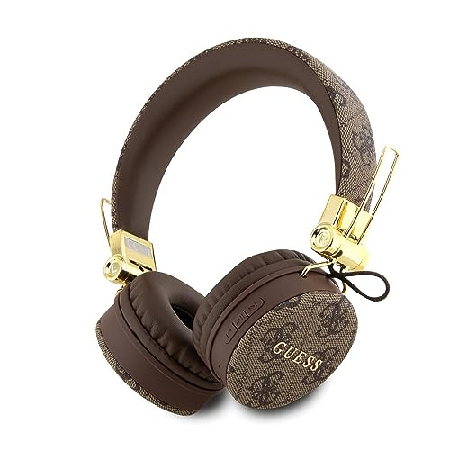 CG Mobile Guess Draadloze Hoofdtelefoon 4G met PU Leer en Metalen Logo - Bruin