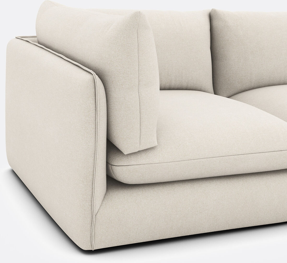 LA REDOUTE INTERIEURS Canapé modulable 3 places avec pouf, en polyester, MALO