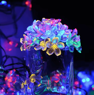 Inspire Curations Solar Cherry Blossom String Lights For Garden And Patio colorful 20m 200leds