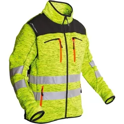 Strickjacke "INUIT" - XS - neongelb-melange/reflex
