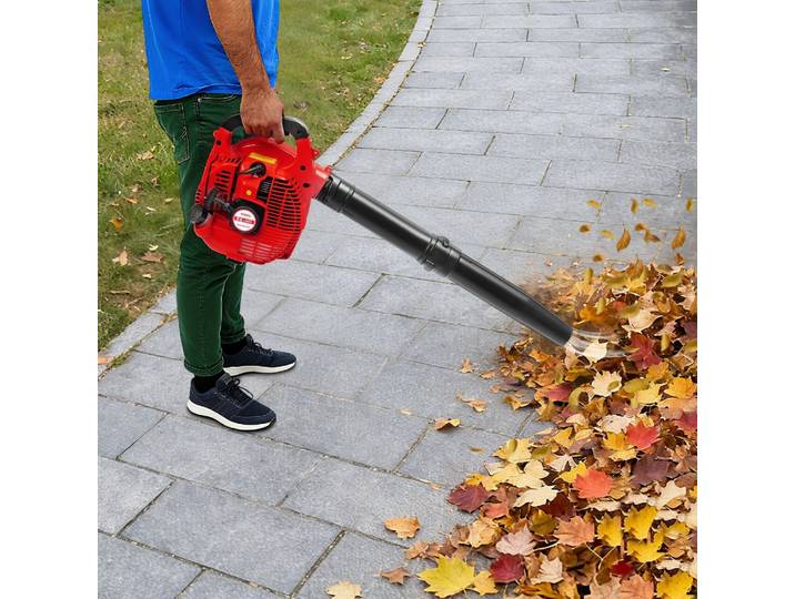 Souffleur à feuilles thermique, souffleur à essence, souffleur 2 temps portatif puissant pour déneigement, outil de nettoyage de jardin léger