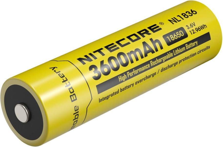 Nitecore NL1836 18650 batterij, 3600mAh, hoge stroomsterkte