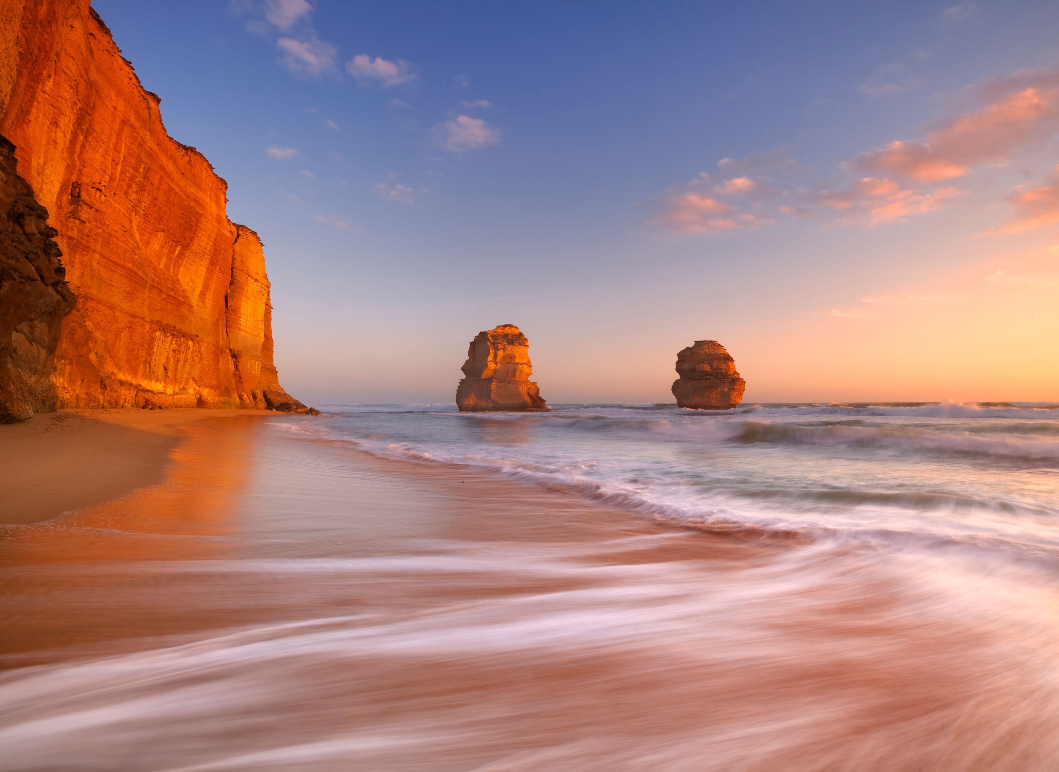 Fototapete PAPERMOON "12 Apostles Great Ocean Beach", bunt, B:2m L:1,49m, Vlies, Tapeten, Fototapete bunt B/L: 2m x 1,49m, Bahnen: 4 Stk.