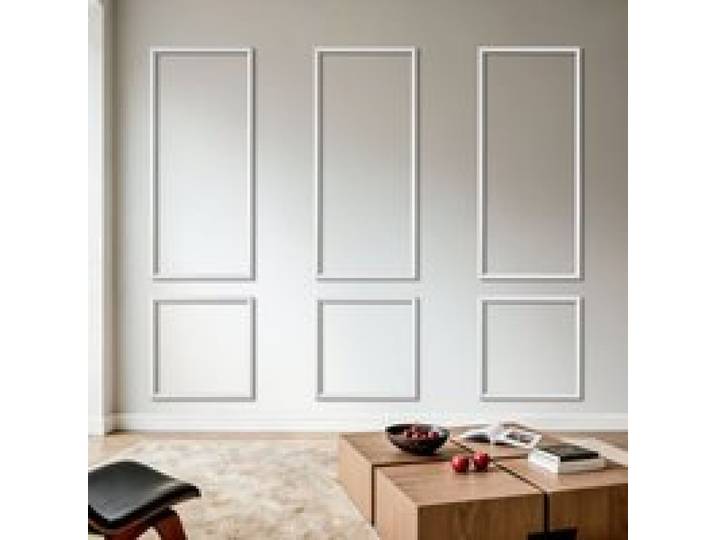 VEVOR Wandform-Set, 3er-Set 61x61 cm & 61x138 cm Stuckleisten aus Lackierbarem Polystyrol, Wasserfeste Wandleiste, Zierleiste für Wände, Friesleisten für Wohnzimmer, Schlafzimmer, Zuhause, Weiß