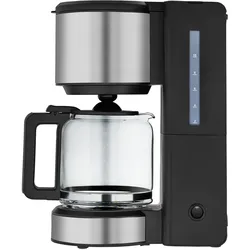 WMF Stelio Aroma-Filterkaffeemaschine mit Glaskanne, Filterkaffeemaschine, Silber, Schwarz