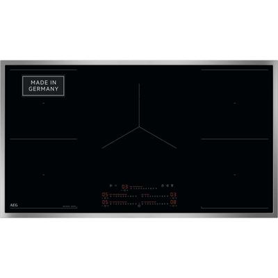 AEG Induktions-Kochfeld "TK95IN08UB", schwarz, B:89,6cm H:49cm T:50,6cm, Kochfelder, mit Edelstahlrahmen, mit Hob²Hood Abzugssystem, mit fünf Kochzonen