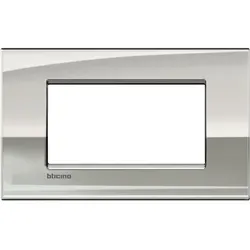 Legrand LNC4804PL Abdeckrahmen LIVINGLIGHT AIR, 4-modulig, Farbe: Palladium