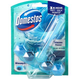Domestos WC-Duftspüler Power 5, Ocean, Blauspüler, Einhänger mit Stein