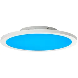 BRILLIANT Lampe Abie LED Deckenaufbau-Paneel 40cm weiß   1x 24W LED integriert, (1900lm, 2700-6200K)   Mit Fernbedienung steuerbar