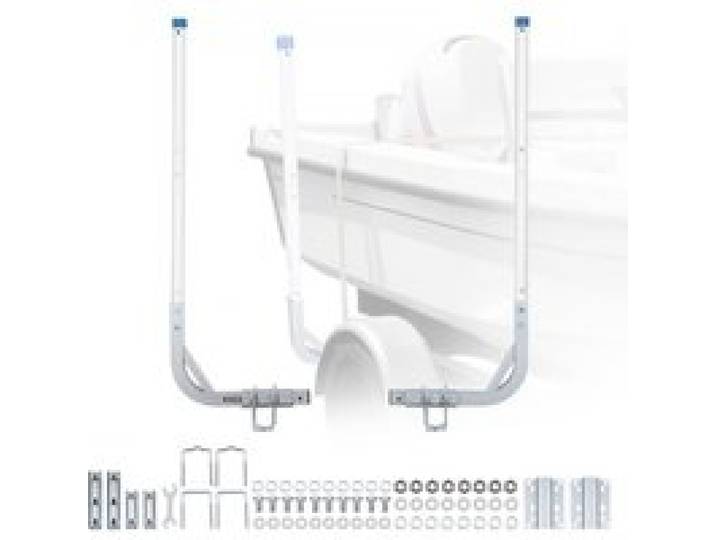VEVOR Bootsanhängerführung 775 mm / 1205 mm, 0-10 cm Einstellbare Breite, Anhängerführung aus Hochfestem Stahl mit PVC-Rohren, Passend für Skiboote Kompakte Fischerboote Kleine Segelboote