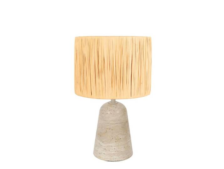 Anne Lighting Tischleuchte Travino, Naturmaterial, E27-Fassung -