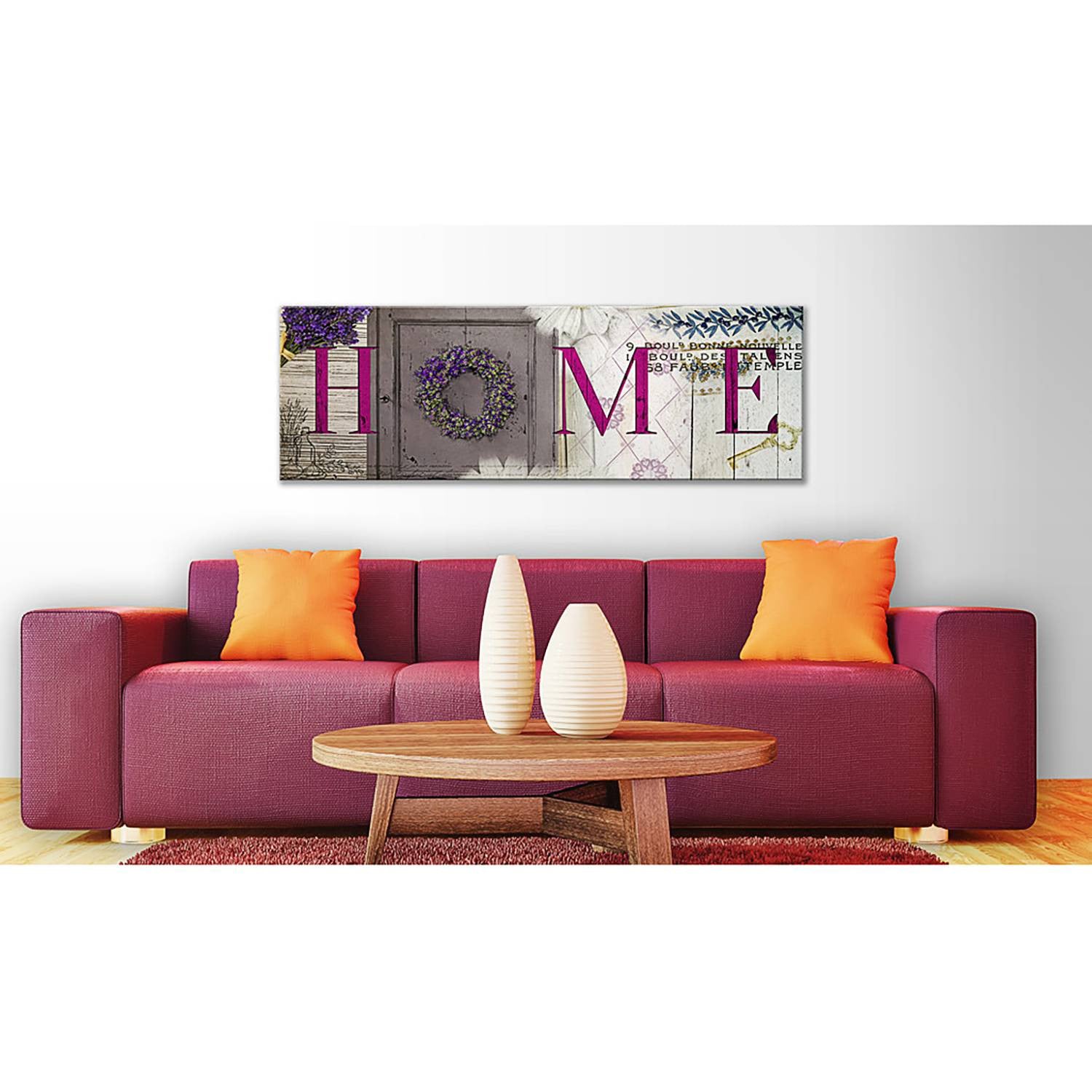 home24 Vintage Porch Abstract Grafische Wanddecoratie in Meerdere Kleuren, 135 x 45 cm