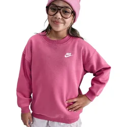 NIKE Sportswear Club Fleece Oversized Sweatshirt Kinder 634 - sweet beet/sweet beet/white L (147-158 cm)