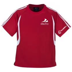 Discho Tennis T-Shirt Fancy - rot/weiss M