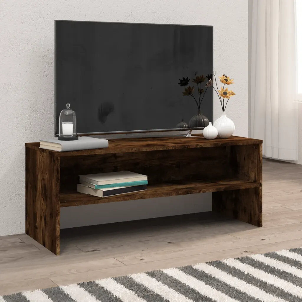 17 Stories Alixa TV Stand Smoked Oak 48"