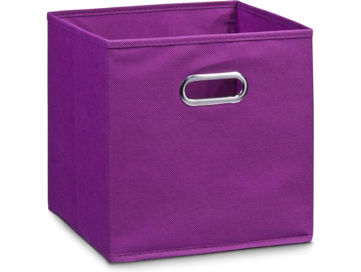 Zeller Opbergmand/kastmand - paars - 28 x 28 cm - polyester - Speelgoed manden - Opruimmanden