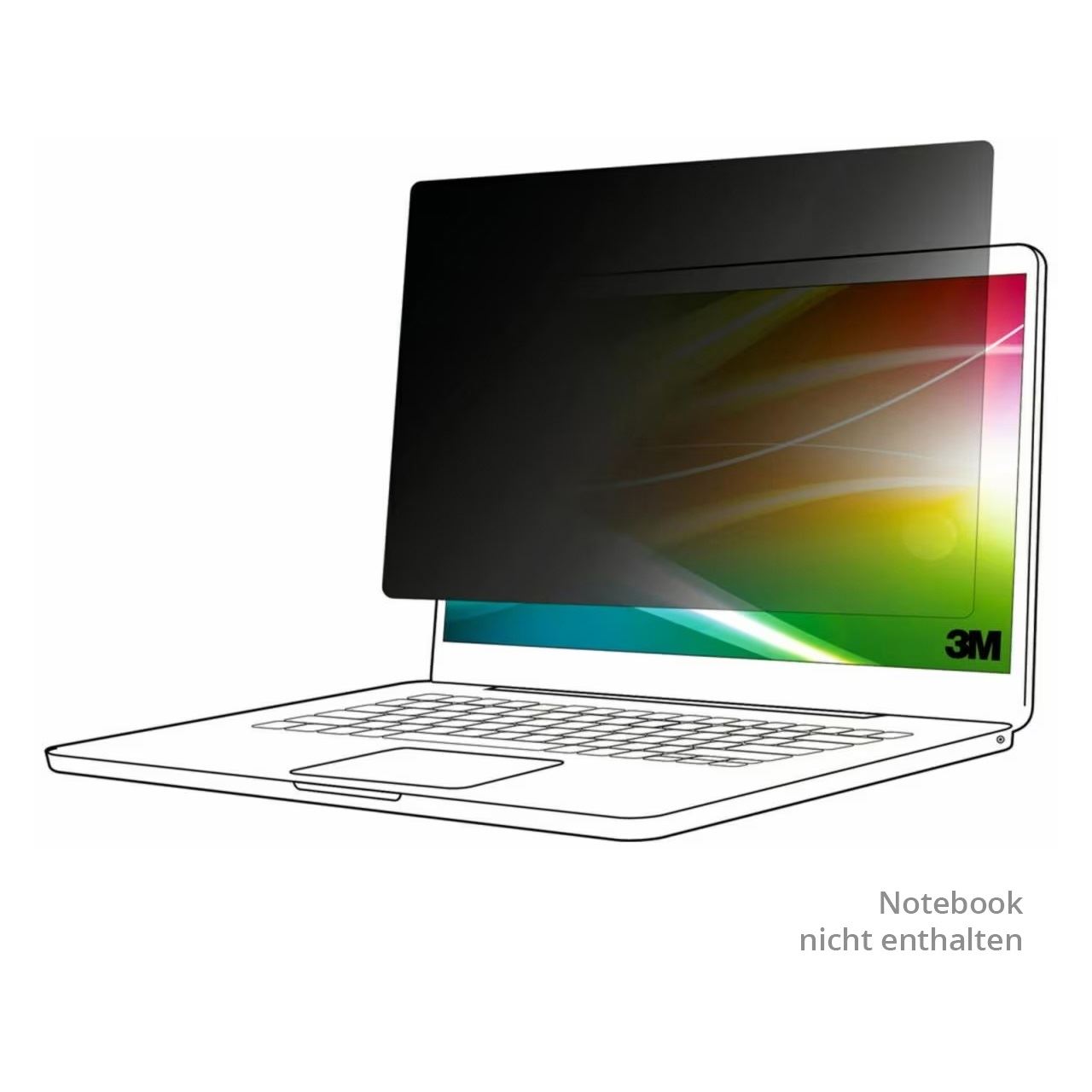 3M Bright Screen Privacy Filter - Blickschutzfilter für Notebook - heller Bildschirm, 3:2 - klebend - 33.8 cm (13.3") - Schwarz - für HP Eli