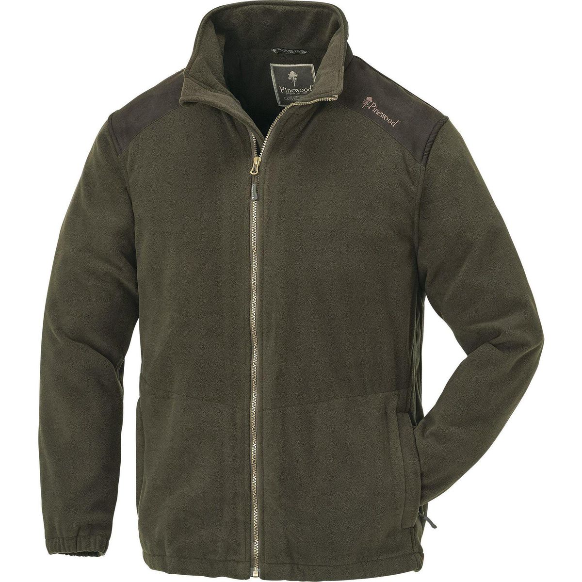 Pinewood Retriever Fleece Jacket d.olive/suede brown (186) XXL 3-94950186009