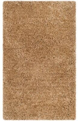 SAFAVIEH Handmade Express Shag Rositha Solid Polyester Rug