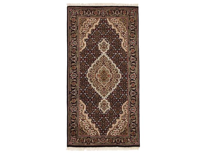 Indo Täbriz Teppich 73x139 Handgeknüpft Orientteppich Wolle