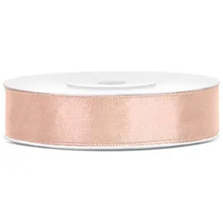 30x Satinband, hellpfirsich, 12mm/25m