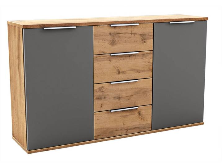 Kommode Forest Wildeiche Nachbildung/Basaltgrau Nachbildung ca. 150 x 90 x 38 cm