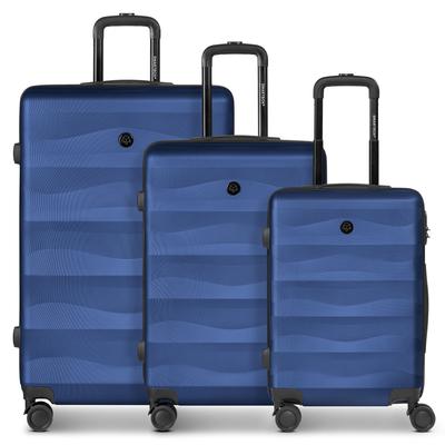 Kofferset SMARTBOX "Edition 03 4 Rollen Kofferset 3-teilig", Herren, blau (dunkelblau), ABS, Koffer-Sets