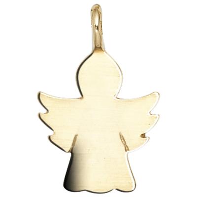 Engelanhänger JOBO "Anhänger Kinderanhänger Engel Schutzengel", gold (gelbgold 585), Schmuckanhänger, Mädchen, Gelbgold 585, 585 Gold
