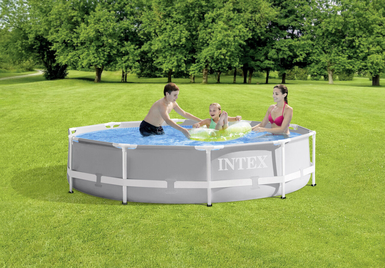 Intex Frame Pool-Set Prism Rondo rund Ø 305 x 76 cm grau