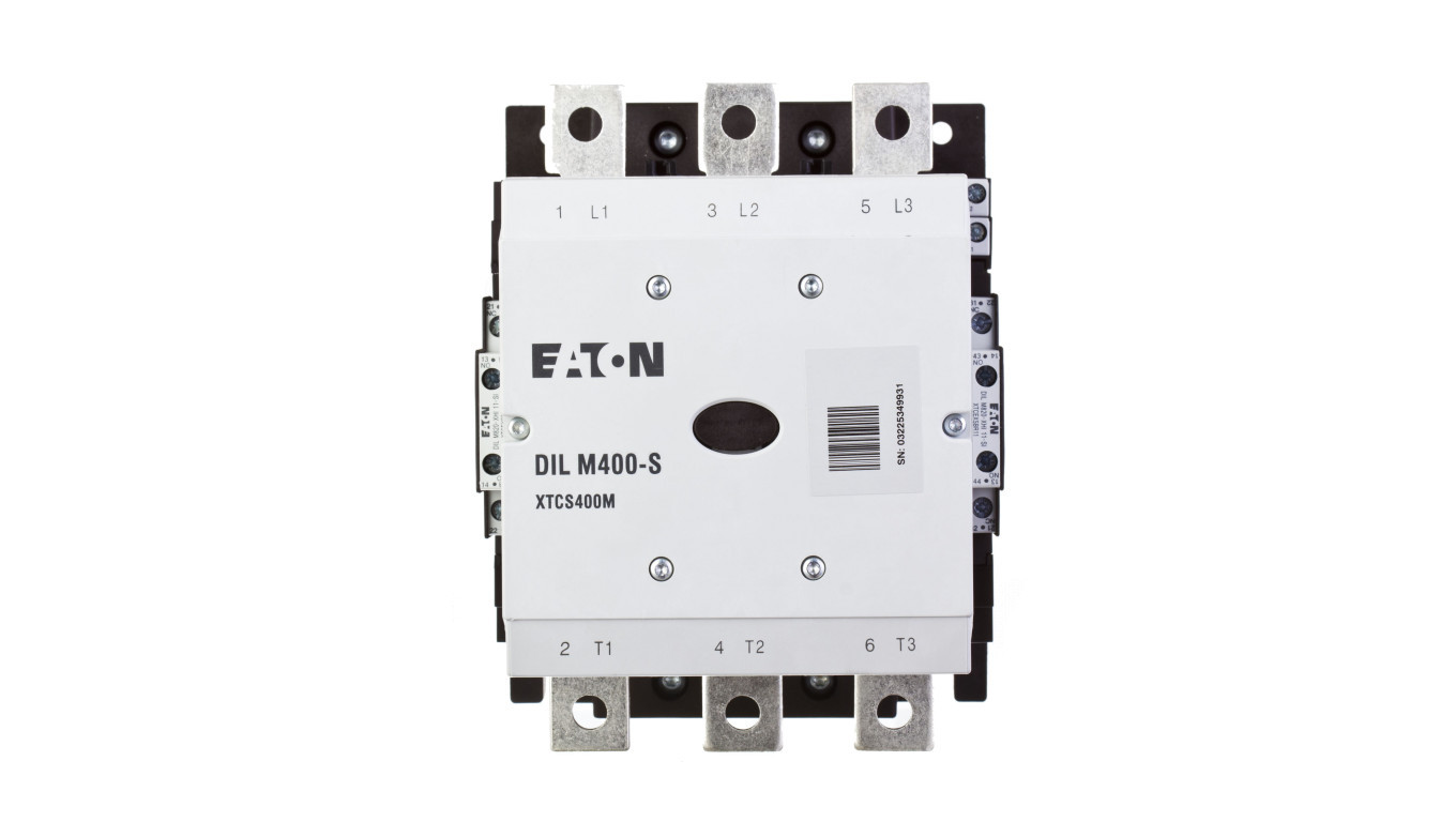 Eaton Vermogensschakelaar 400A, 3 polen, 230V AC, 2 NO contacten, 2 C contacten, DILM400-S/22