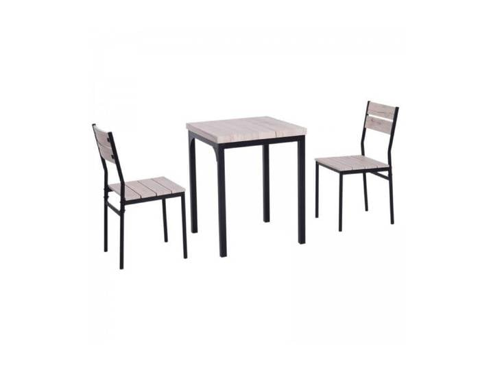 Ensemble meuble Gracia table + 2 Chaises noir