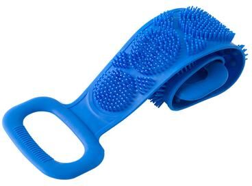 CreateConfidence Exfoliating Silicone Wet & Dry Body Scrubber Brush Blue