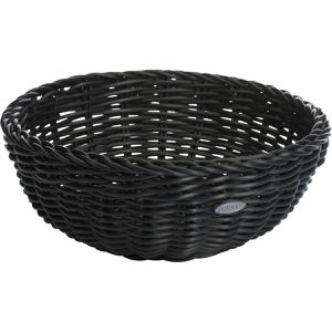 Westmark Brotkorb Saleen, geflochten, aus Kunststoff, Ø 23 x 9 cm, rund, schwarz